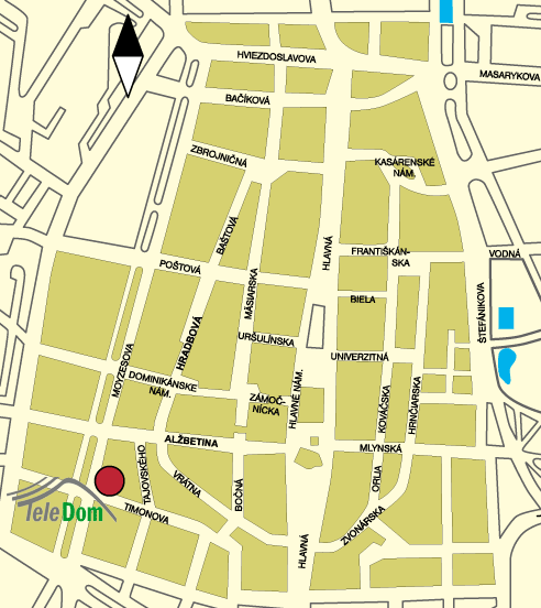 The map - location of Teledom Hotel